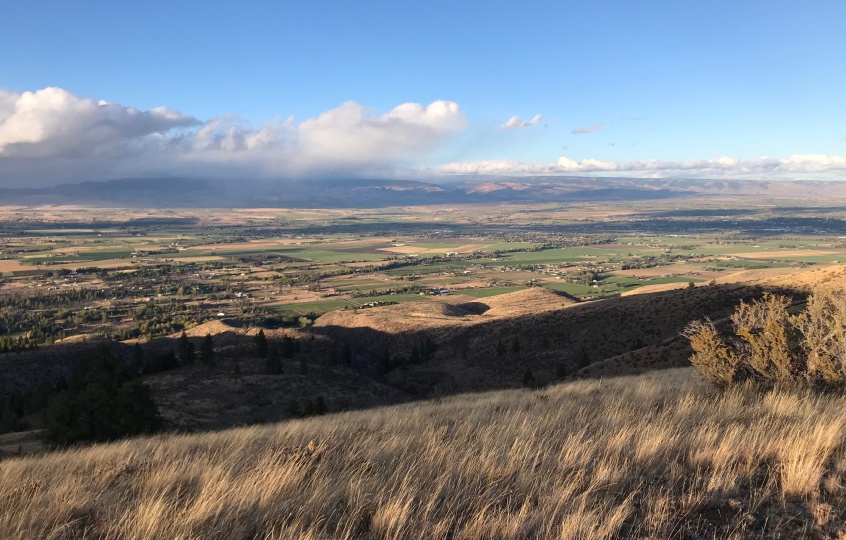 View of Ellensburg and the Kittitas Valley from Manastash Ridge